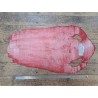 Peau de galuchat - perle centrale - cuir exotique - rose saumon - Cuir en stock