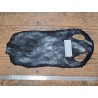 Peau de galuchat - perle centrale - cuir exotique - noir/argent- Cuir en stock