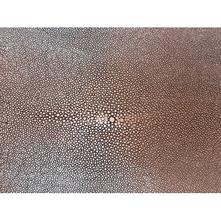Peau unique de galuchat - N°24 - Cuivre paillettes roses - Cuirenstock