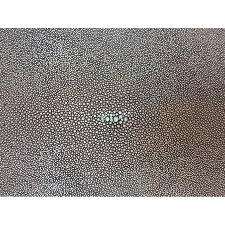 Peau de galuchat - perle centrale - cuir exotique - or rose - cuir en stock