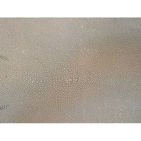 Peau de galuchat - perle centrale - cuir exotique - kaki - Cuirenstock