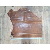 Demi-peau de cuir de vachette pull up ciré brun Cuir en Stock