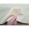 Demi-peau de cuir de veau lisse - vanille - Cuir en Stock