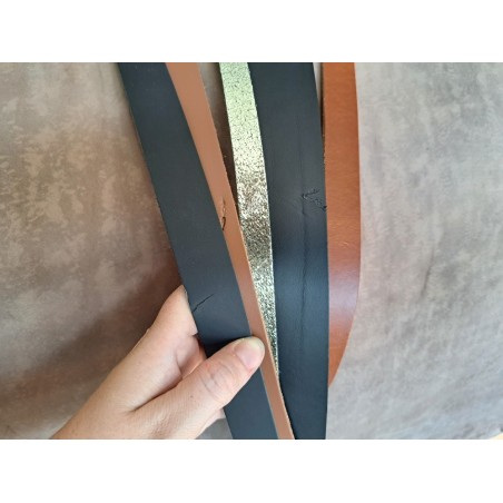 Lot de 5 bandes de cuir classique ou à effet - 2ème choix