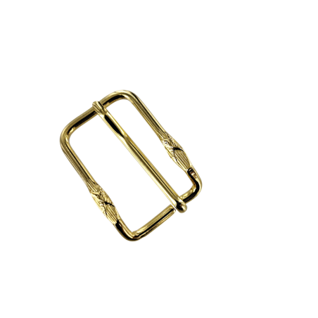 Boucle rectangulaire motif croix - laiton - 20 mm - ceinture - bouclerie - accessoires - cuirenstock
