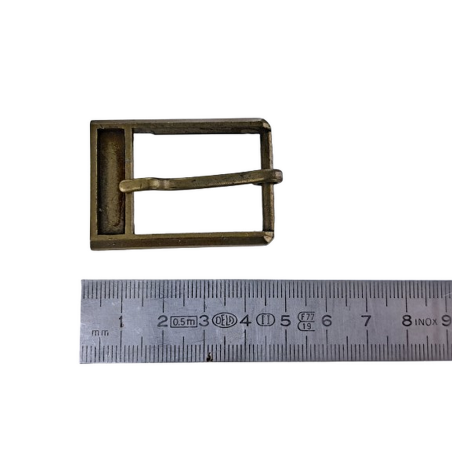 Boucle rectangulaire plateforme - bronze - 25mm - ceinture - bouclerie - accessoires - Cuir en stock