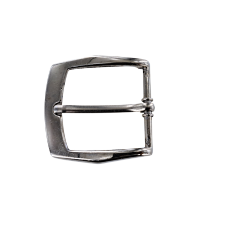Boucle de ceinture carrée- nickelé - 40 mm - bouclerie - accessoire - cuir en stock