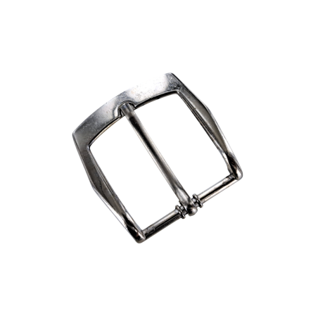 Boucle de ceinture carrée- nickelé - 40 mm - bouclerie - accessoire - Cuir en stock