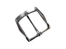 Boucle de ceinture carrée- nickelé - 40 mm - bouclerie - accessoire - Cuir en stock