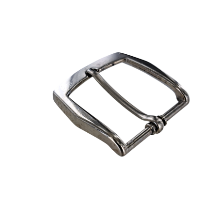 Boucle de ceinture carrée- nickelé - 40 mm - bouclerie - accessoire - cuir en stock