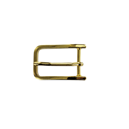 Boucle de ceinture rectangulaire arrondie - laiton - 20 mm - bouclerie - accessoire - cuir en stock