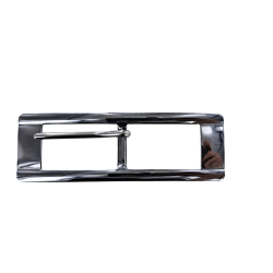 Boucle de ceinture rectangulaire plate - nickelé - 20 mm - bouclerie - accessoire - cuir en stock