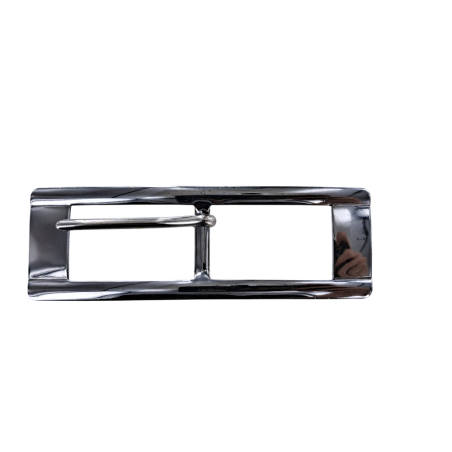 Boucle de ceinture rectangulaire plate - nickelé - 20 mm - bouclerie - accessoire - cuir en stock