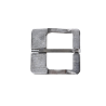 Boucle de ceinture carrée - nickelé brossé - 40 mm - bouclerie - accessoire - Cuir en Stock
