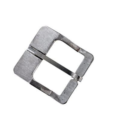 Boucle de ceinture carrée - nickelé brossé - 40 mm - bouclerie - accessoire - Cuirenstock