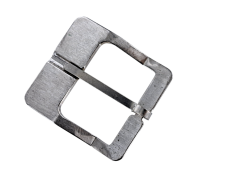 Boucle de ceinture carrée - nickelé brossé - 40 mm - bouclerie - accessoire - Cuirenstock