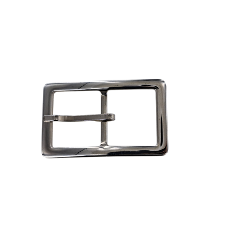 Boucle de rectangulaire - nickelé - 30mm - ceinture - bouclerie - accessoires - cuir en stock