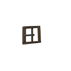 Petite boucle de ceinture trapèze - bronze - 15 mm - Cuir en Stock