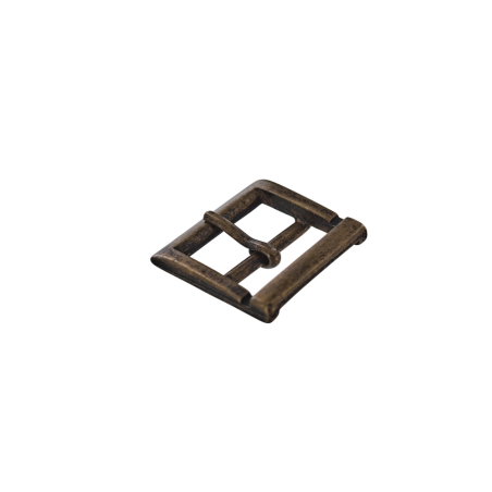 Petite boucle de ceinture trapèze - bronze - 15 mm - Cuir en Stock