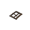 Petite boucle de ceinture trapèze - bronze - 15 mm - Cuir en Stock