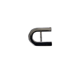 Petite boucle de ceinture arrondie à crochet - nickelé - 15 mm - Cuir en Stock
