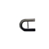Petite boucle de ceinture arrondie à crochet - nickelé - 15 mm - Cuir en Stock