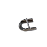 Petite boucle de ceinture arrondie à crochet - nickelé - 15 mm - cuir en stock