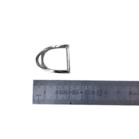 Passant fantaisie - nickelé - 18mm - Cuir en stock