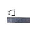 Passant fantaisie - nickelé - 18mm - Cuir en stock