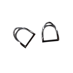 Passant fantaisie - nickelé - 18mm - Cuir en stock