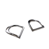 Passant fantaisie - nickelé - 18mm - Cuir en stock