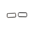 Passant rectangulaire nickelé - 25mm - anneau brisé - cuir en stock