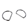 Anneau demi-ronds nickelé - 30mm - anneau brisé - cuir en stock