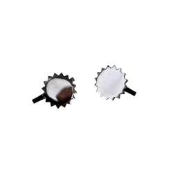Lot de 2 étoiles décoratives - Nickelé - cuirenstock