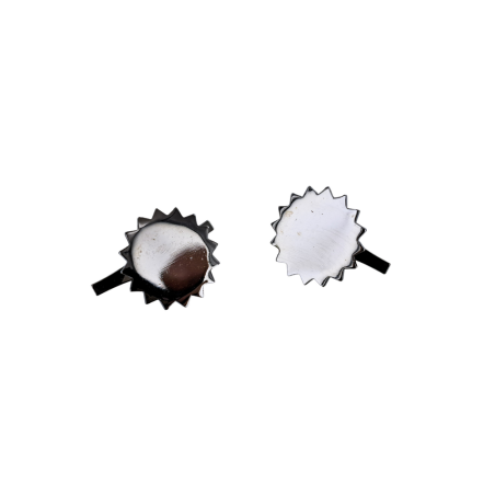 Lot de 2 étoiles décoratives - Nickelé - cuirenstock