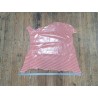 Peau de cuir d'agneau à rayures blanc/rouge - maroquinerie - Cuir en stock