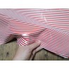 Peau de cuir d'agneau à rayures blanc/rouge - maroquinerie - Cuir en Stock