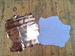 Lot de 2 peaux de cuir d'agneau et de chèvre - Bonnes affaires