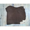 Demi peau de veau velours - motif grecque - marron - Cuir en stock