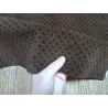 Demi peau de veau velours - motif grecque - marron - Cuir en Stock