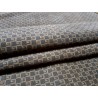 Demi peau de veau velours - motif grecque - marron - Cuir en Stock