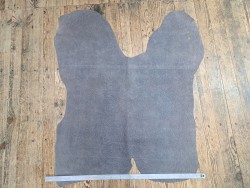 Peau de veau effet froissé -  gris taupe - cuir en stock