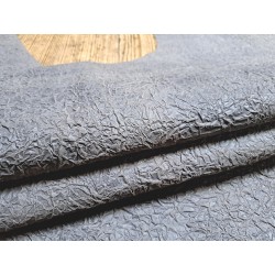 Peau de veau effet froissé -  gris taupe - cuirenstock