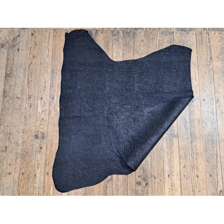 Peau de veau effet froissé - Noir - Cuir en Stock