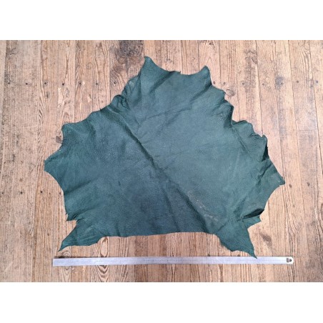Peau de cuir d'émeu - Vert - Maroquinerie - Vêtement - Cuir en Stock