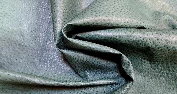 peau de cuir d'émeu - vert - maroquinerie - vêtement - cuirenstock