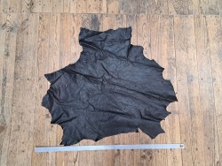 peau de cuir d'émeu - noir - maroquinerie - vêtement - cuir en stock