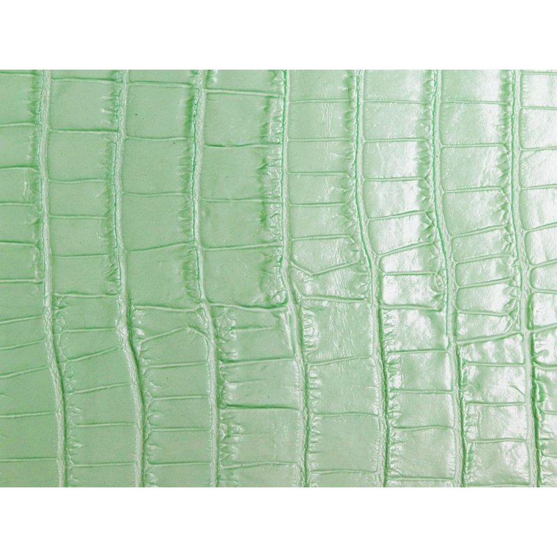 cuir de vache fantaisie grain crocodile mint cuirenstock vert celadon