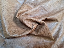 peau de cuir d'émeu - brun kaki - maroquinerie - vêtement - cuirenstock
