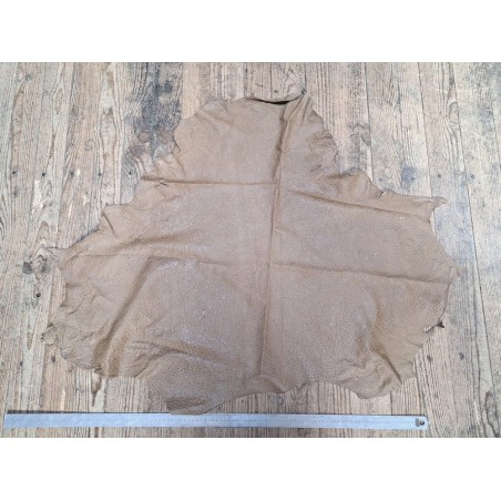 peau de cuir d'émeu - sable - maroquinerie - vêtement - cuir en stock